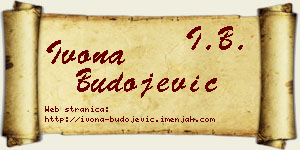 Ivona Budojević vizit kartica